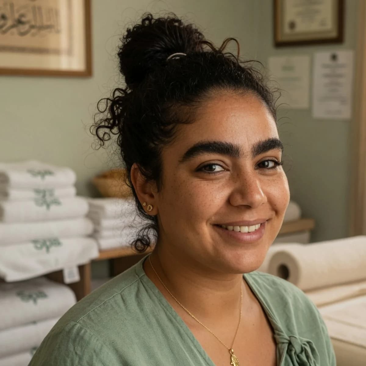 Portret van masseuse Yasmin El Idrissi