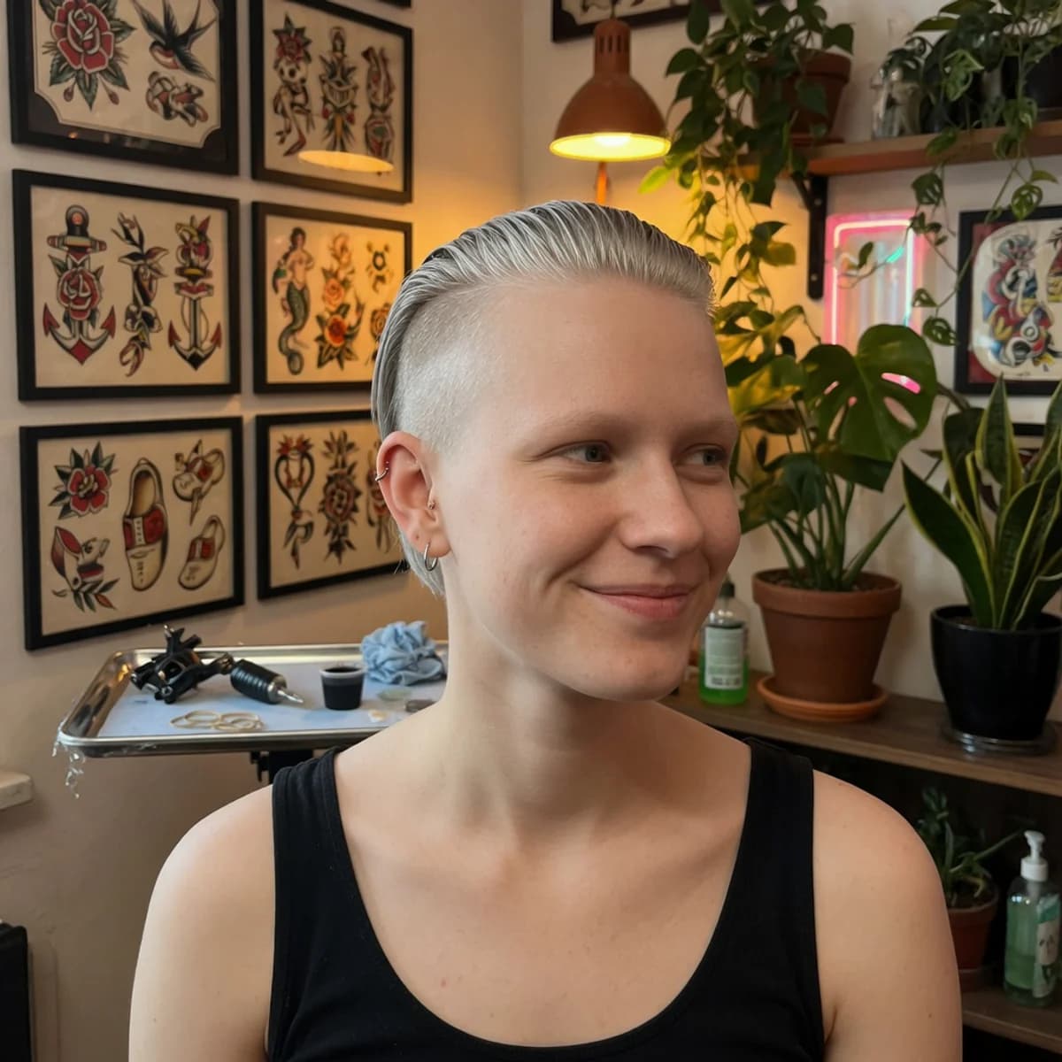 Portret van tattoo-artist Nova Schipper in haar shop