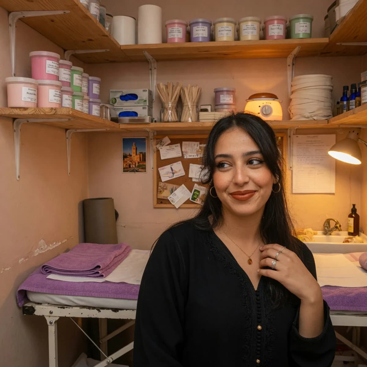 Portret van waxspecialiste Jamila Haddad in haar salon