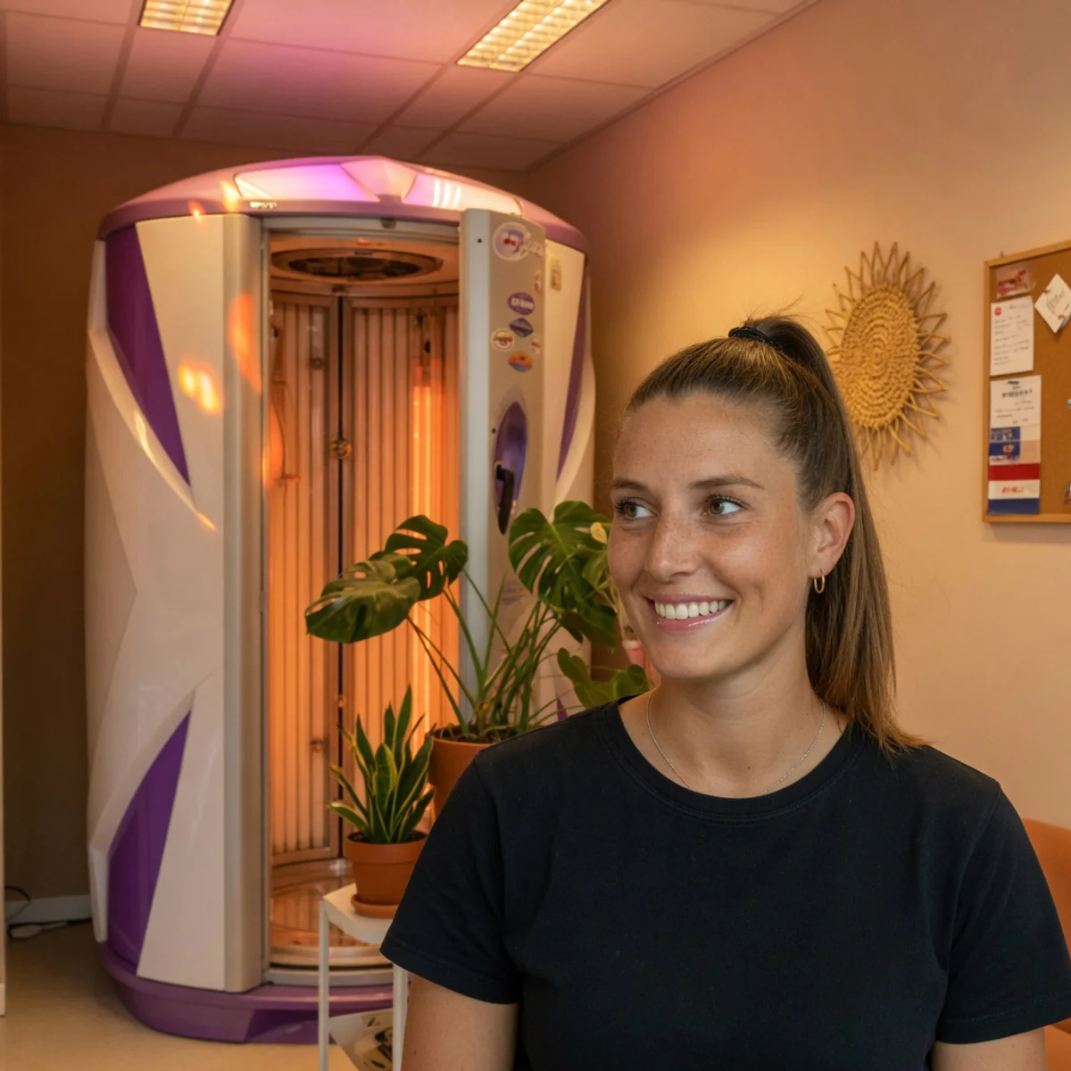 Portret van zonnestudiohouder Mandy Visser in haar studio